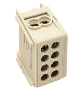 Főáramköri leágazó kapocs, sínre szerelhető, szürke FLE-16