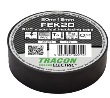 Szigetelőszalag, fekete FEK20