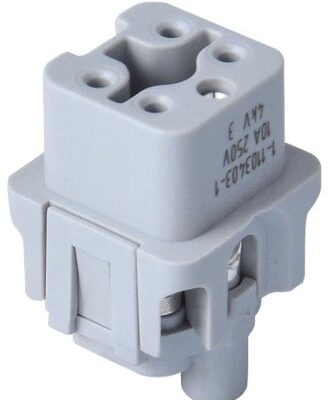 Ipari nehézcsatlakozó, dugalj betét, 4x10A/230-400V/3P+F