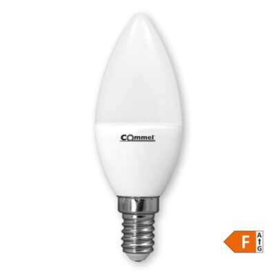 COMMEL LED izzó E14, 4.9W, 470 lm, C37 gyertya, 4000K; (cikksz.:305-831)