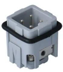 Ipari nehézcsatlakozó, dugó betét, 4x10A/230-400V/3P+F