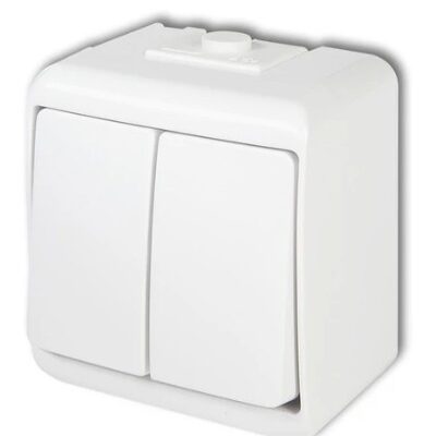 Karlik Junior csillárkapcsoló falon kívüli vízmentes kapcsoló, fehér WHE-2