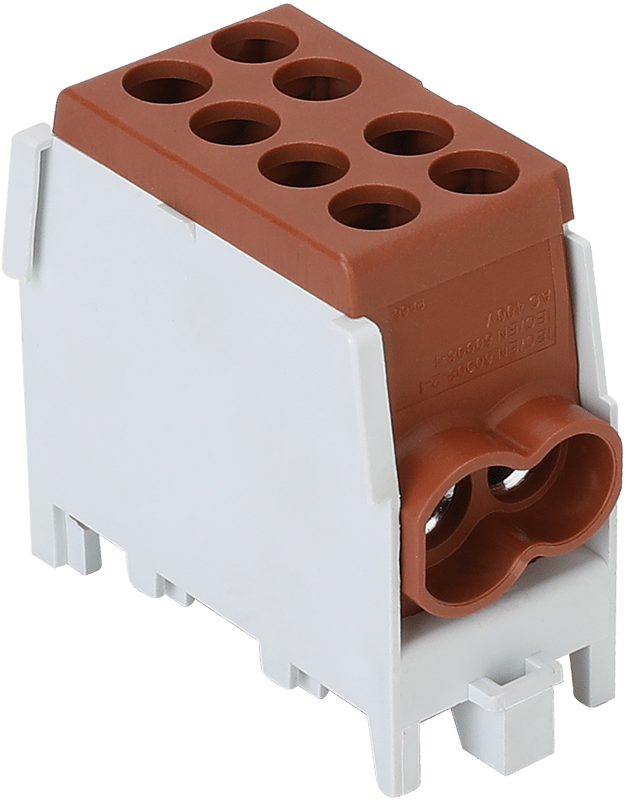 Főáramköri leágazó kapocs, sínre szerelhető, barna FLECU-25-16-2B