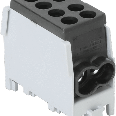 Főáramköri leágazó kapocs, sínre szerelhető, fekete FLECU-25-16-2F