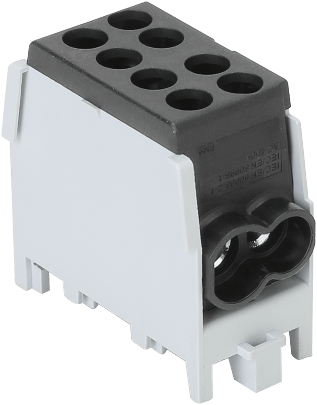 Főáramköri leágazó kapocs, sínre szerelhető, fekete FLECU-25-16-2F