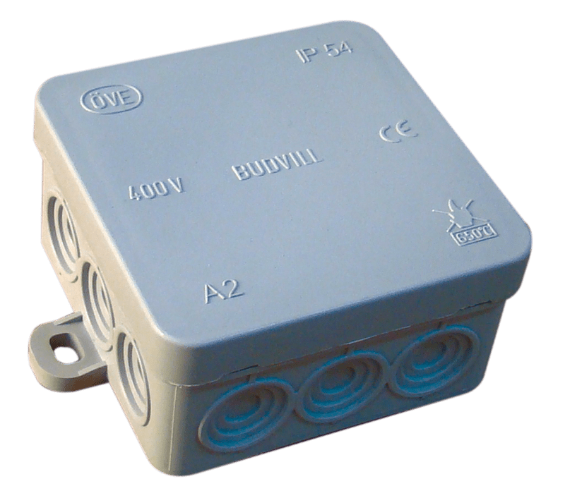 Rugalmas kötődoboz, falon kivüli, szürke PD75X75