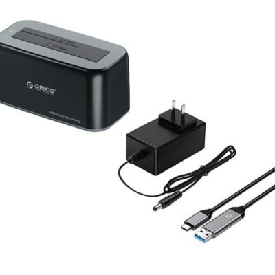 Fekete 2,5"- 3,5" HDD/SSD Dokkoló