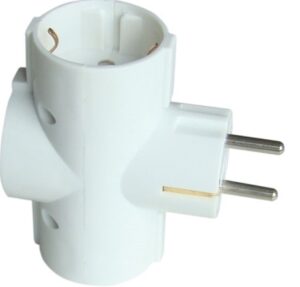 Többférőhelyes átalakító csatlakozó, 90°, fehér